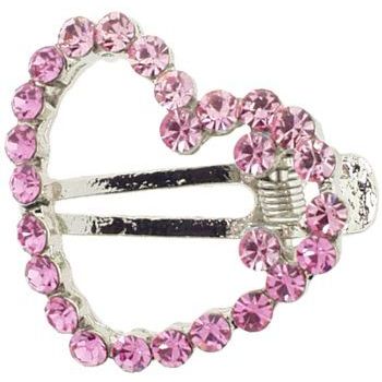 Karen Marie - Large Crystal Heart Clip - Rose (1)