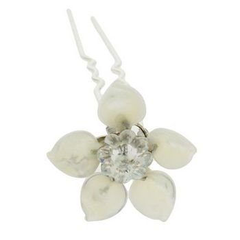 Jane Tran - Mother of Pearl Bridal Pin - White (1)