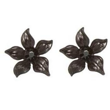 Tarina Tarantino - Iconic Collection - Swarovski Crystal Jasmine Flower Post Earrings - Licorice Whip