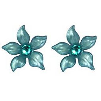 Tarina Tarantino - Iconic Collection - Swarovski Crystal Jasmine Flower Post Earrings - Raspberry Gummi