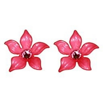 Tarina Tarantino - Iconic Collection - Swarovski Crystal Jasmine Flower Post Earrings - Tarina Pink