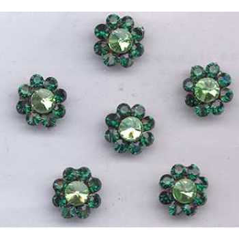 Small Jeweled Magnetic Flowers W/ Brilliant Rhines