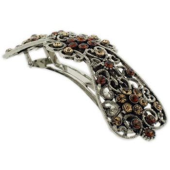 Karen Marie - Filigree Crystal Barrette - Gold/Gold AB