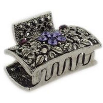 Karen Marie - Mini Crystal Jaw Clip - Amethyst (1)