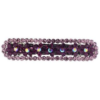 Karen Marie - Austrian Crystal Barrette - Amethyst & Amethyst AB (1)