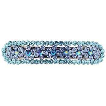 Karen Marie - Austrian Crystal Barrette - Aqua & Aqua AB (1)