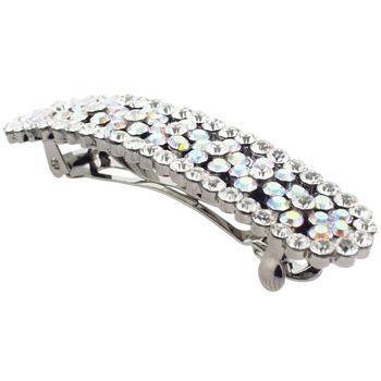 Karen Marie - Austrian Crystal Barrette - White & White AB (1)