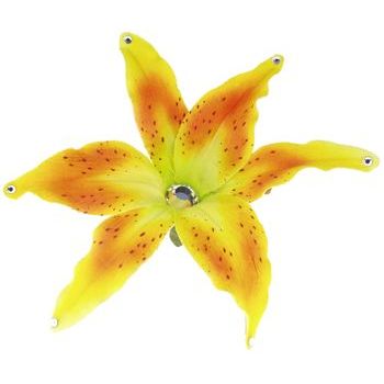 Karin's Garden - Tiger Lily - Salon Clip - Yellow w/Crystals (1)