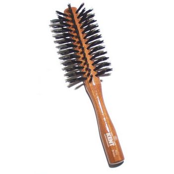 Kent - Handbag/Purse Sized Half Radial Spiral Brush - Dantawood Black Bristle