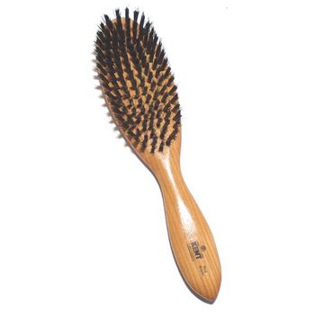 Kent - Oval Style Brush - Cherrywood Black Bristle