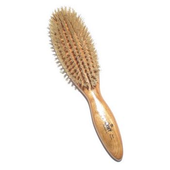 Kent - Oval Style Brush - Cherrywood White Bristle