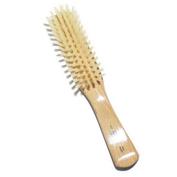 Kent - Traditional Narrow Style Grooming and Styling Brush - Beechwood White Bristle