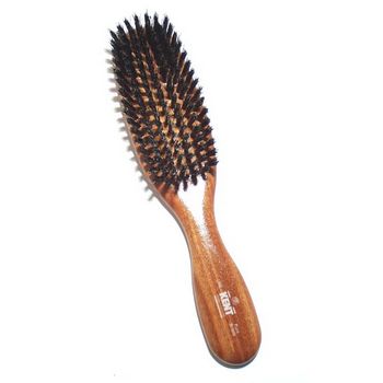 Kent - Traditional Narrow Style Grooming and Styling Brush - Dantawood Black Bristle