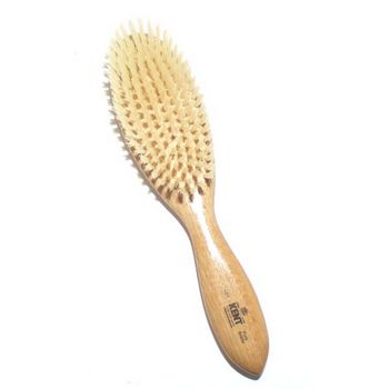 Kent - Oval Style Brush - Satinwood White Bristle