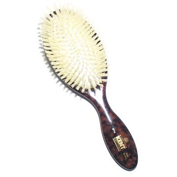 Kent - Traditional Oval Rubber Cushion Brush - Large White Bristle