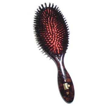 Kent - Traditional Oval Rubber Cushion Brush - Medium Black Bristle