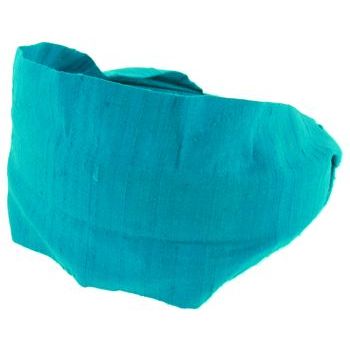 L. Erickson USA - 3inch Scarf Headband - 100% Dupioni Silk Turquoise