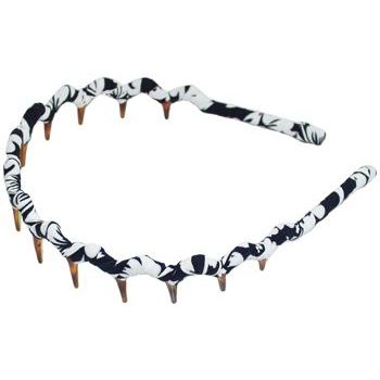 L. Erickson USA - Zig Zag Covered Headband - Black Hybiscus