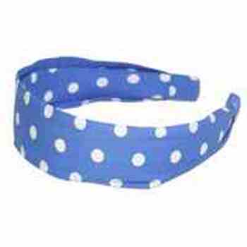 L. Erickson USA - 1 1/2inch Headband - Cotton Dot - Blue