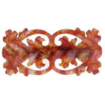 Laurent Olivier - Filigree Leaf Barrette - Pastel Amber (1)