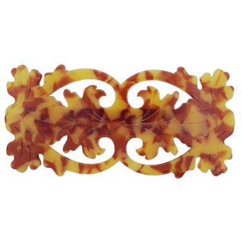 Laurent Olivier - Filigree Leaf Barrette - Amber (1)