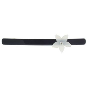 Laurent Olivier - Long & Skinny Barrette w/Flower - Black/Lt. Blue (1)