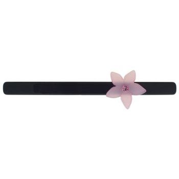 Laurent Olivier - Long & Skinny Barrette w/Flower - Black/Pink (1)