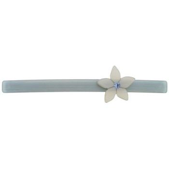 Laurent Olivier - Long & Skinny Barrette w/Flower - Light Blue/Natural (1)