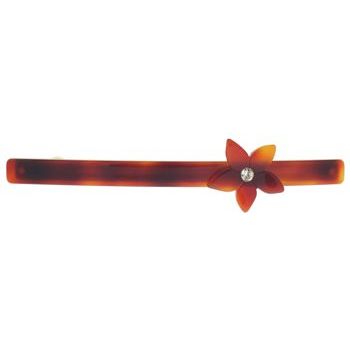 Laurent Olivier - Long & Skinny Barrette w/Flower - Tort/Tort (1)