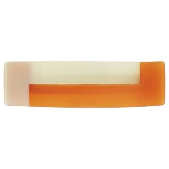 Laurent Olivier - Large Two Tone Rec Barrette - Orange/Camel (1)