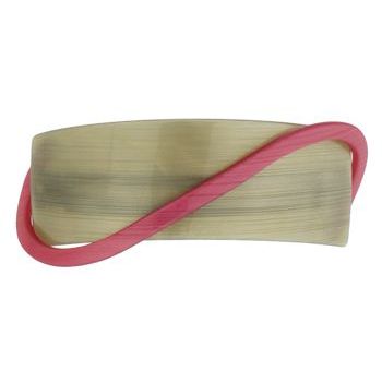 Laurent Olivier - Arc Barrette w/Swirl - Natural/Fuchsia (1)