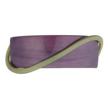 Laurent Olivier - Arc Barrette w/Swirl - Violet/Khaki (1)