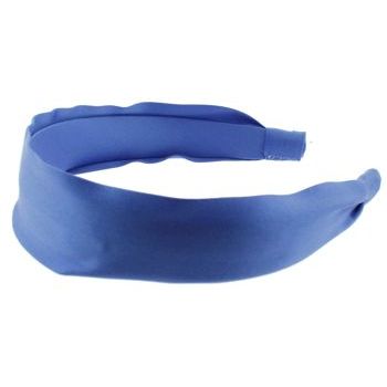 L. Erickson USA - 1 1/2inch Scarf Headband - 100% Silk Charmeuse - French Blue