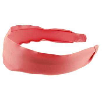 L. Erickson USA - 1 1/2inch Scarf Headband - 100% Silk Charmeuse - Coral