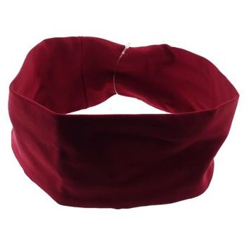 L. Erickson USA - French Lycra Wide Bandeau Headband - Cabernet