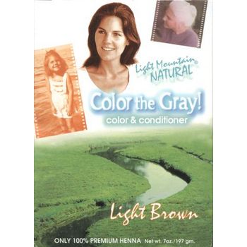 Light Mountain - Color the Gray! - Natural Color & Conditioner - Light Brown