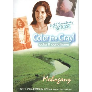 Light Mountain - Color the Gray! - Natural Color & Conditioner - Mahogany