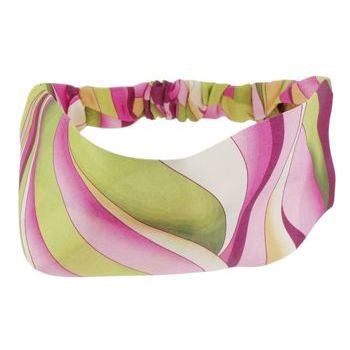 Dana Tag - Art Deco Satin Bandeau - Lime & Pink