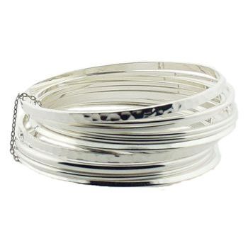 Linda Levinson - Silver Couture Bangles - Set of 10
