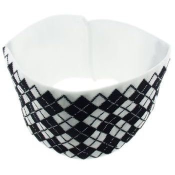 HB HairJewels - Lucy Collection - Argyle Headband - Black & White (1)