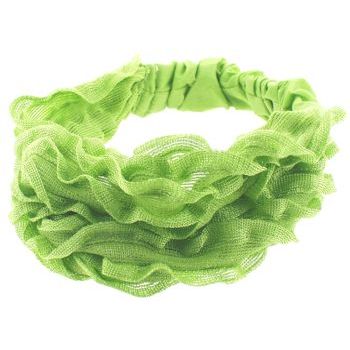 HB HairJewels - Lucy Collection - Ruffle Headwrap - Key Lime (1)