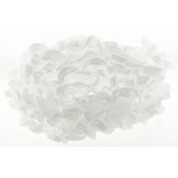 HB HairJewels - Lucy Collection - Ruffle Headwrap - White Snow (1)