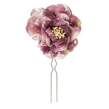Medusa's Heirlooms - Antique Faux Flower Chignon - Deep Purple