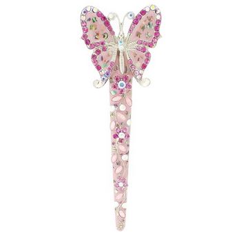 Medusa's Heirlooms - Enamel Fantasy Butterfly Jaw Clip - Pink Sapphire