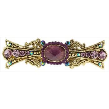 Medusa's Heirlooms - Moonstone Center Barrette - Amethyst Hue (1)