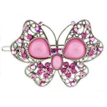 Medusa's Heirlooms - Enamel & Swarovski Crystal Clip - Pink (1)