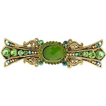 Medusa's Heirlooms - Moonstone Center Barrette - Green Peridot Hue (1)