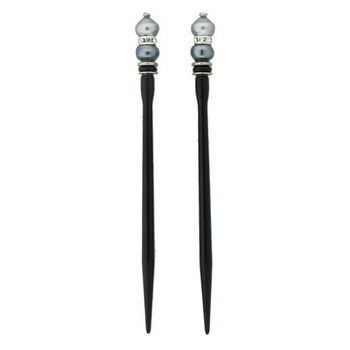 Mei Fa - Hairstyx - Care Silver - Long Hairsticks - (Set of 2)