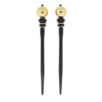 Mei Fa - Hairstyx - Derby Gold - Short Hairsticks - (Set of 2)