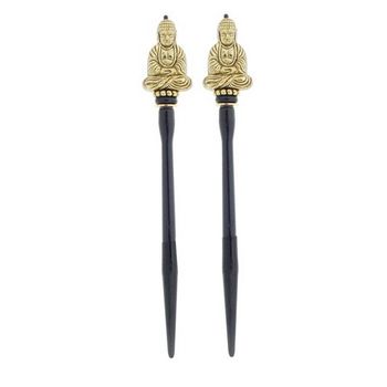 Mei Fa - Hairstyx - Budda Gold - Short Hairsticks - (Set of 2)